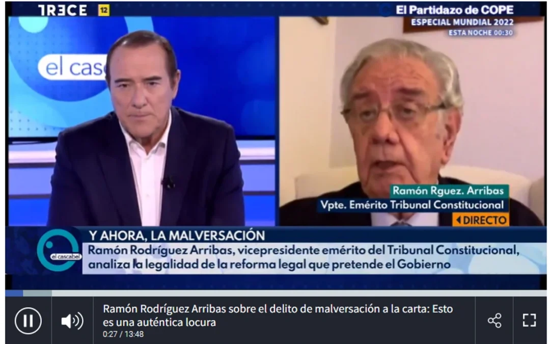 Ramón Rodríguez Arribas sobre el delito de malversación ‘a la carta’: “Esto es una auténtica locura”